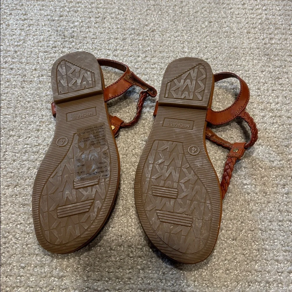 Michael Kors Tan Braided Sandals